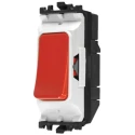 MK Electric 1 Way Red Switch Insert Module 2 Poles 20A Operating Voltage 250V Grid Plus Series K4910 RED