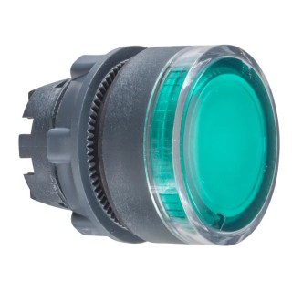 Schneider Electric Harmony XB5 Series Green Spring Return Push Button Head 22 mm Cutout IP66 IP67 IP69K ZB5AW33