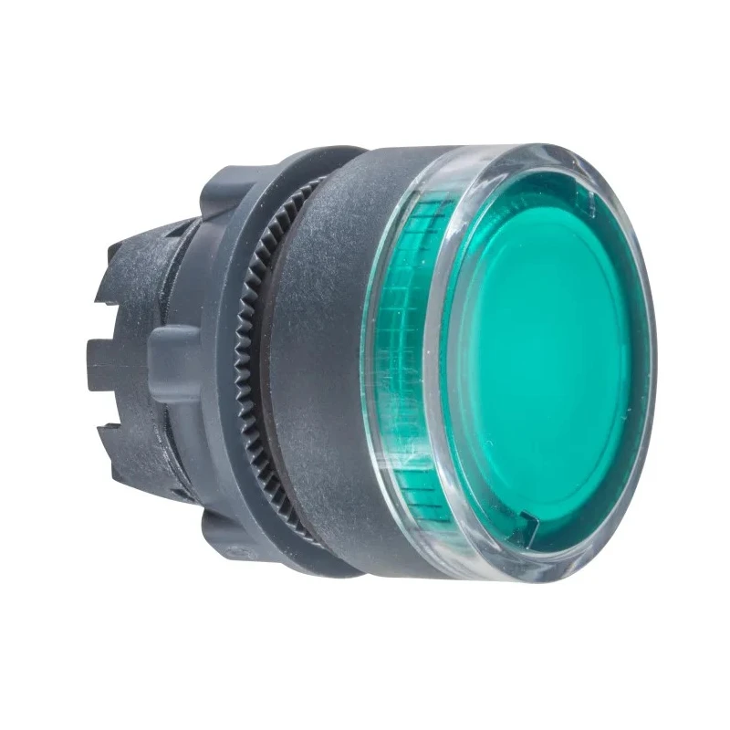 Schneider Electric Harmony XB5 Series Green Spring Return Push Button Head 22 mm Cutout IP66 IP67 IP69K ZB5AW33