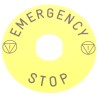 Schneider Electric Legend Plate for Use with XB5, XALE, XALK, XLAD, XB4 Series, Yellow Plastic, Diameter 90mm ZBY8330