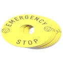 Schneider Electric Legend Plate for Use with XB5, XALE, XALK, XLAD, XB4 Series, Yellow Plastic, Diameter 90mm ZBY8330