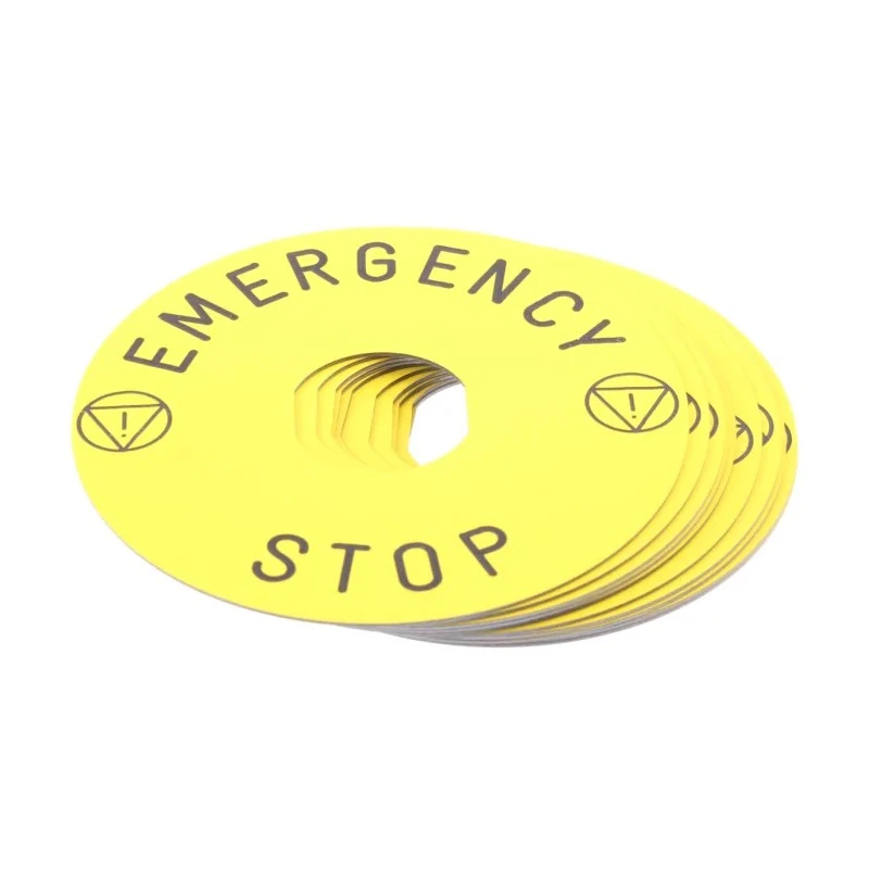 Schneider Electric Legend Plate for Use with XB5, XALE, XALK, XLAD, XB4 Series, Yellow Plastic, Diameter 90mm ZBY8330