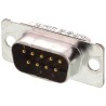 ITT Cannon ORIGINAL D 9 Way Straight Panel Mount D-Sub Connector 1.25kV 5A 120 in Through Hole Steel Housing 121073-2290 D