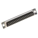 ITT Cannon ORIGINAL D 37 Way Straight Panel Mount D-Sub Connector, 5A Current, Steel Housing, Gold over Nickel 121073-2308 D