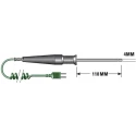 RS PRO Type K Thermocouple Air Temperature Probe 110 mm Length 4 mm Diameter 750 °C Max 342-8990