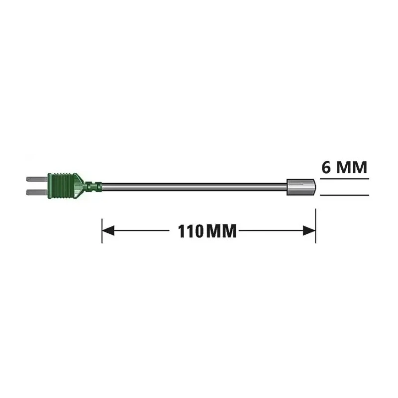 RS PRO K Surface Temperature Probe, 110 mm Length, 10 mm Diameter, ±0.25% Accuracy, 750°C Max 342-9123