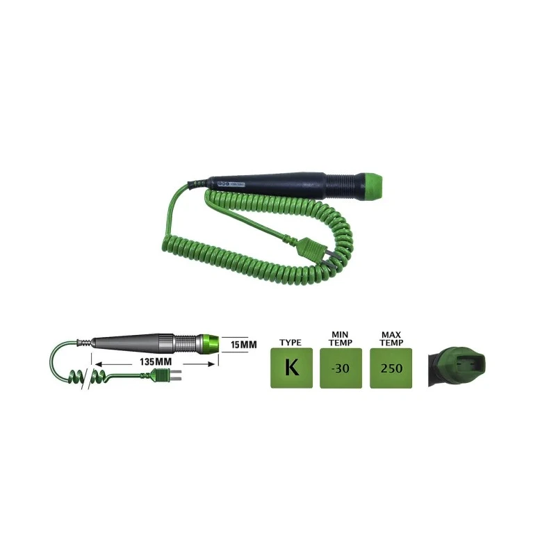RS PRO Type K Still Air Velcro General Purpose Surface Temperature Probe Kit +1100°C Max 342-9151