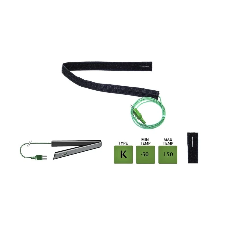 RS PRO Type K Still Air Velcro General Purpose Surface Temperature Probe Kit +1100°C Max 342-9151