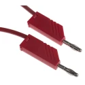 Hirschmann Test & Measurement Connector Test Lead 32A, 60V dc, Red, 500mm Lead Length 934061101
