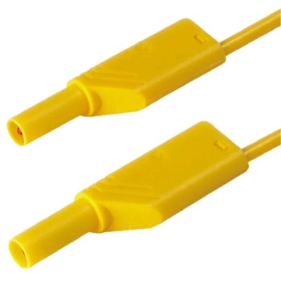 Hirschmann Test & Measurement Connector Test Lead 16A, 1000 V AC/DC, Yellow, 1 m Lead Length 934095103