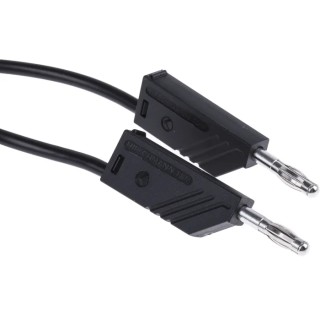 Hirschmann Test & Measurement Connector Test Lead 32A, 60V dc, Black, 500 mm Lead Length 934061100