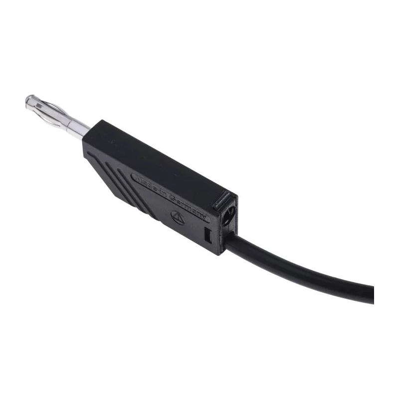 Hirschmann Test & Measurement Connector Test Lead 32A, 60V dc, Black, 500 mm Lead Length 934061100