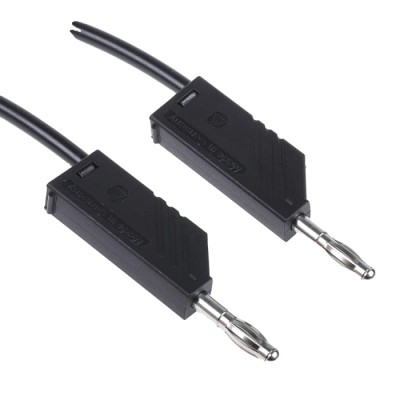 Hirschmann Test & Measurement Connector Test Lead 16A 60V DC Black 1 m Lead Length 934062100