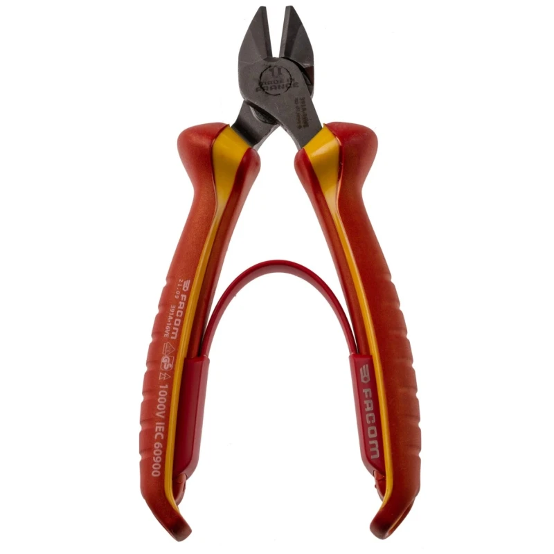 Facom 1000V Approved Semi-Flush ESD Safe Cable Cutter Diagonal Cutter 3.5mm Cutting Capacity 165mm Length 391A.16VE