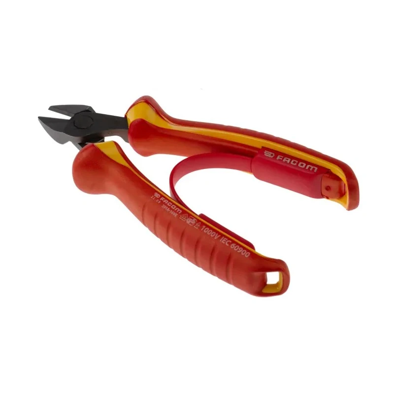 Facom 1000V Approved Semi-Flush ESD Safe Cable Cutter Diagonal Cutter 3.5mm Cutting Capacity 165mm Length 391A.16VE