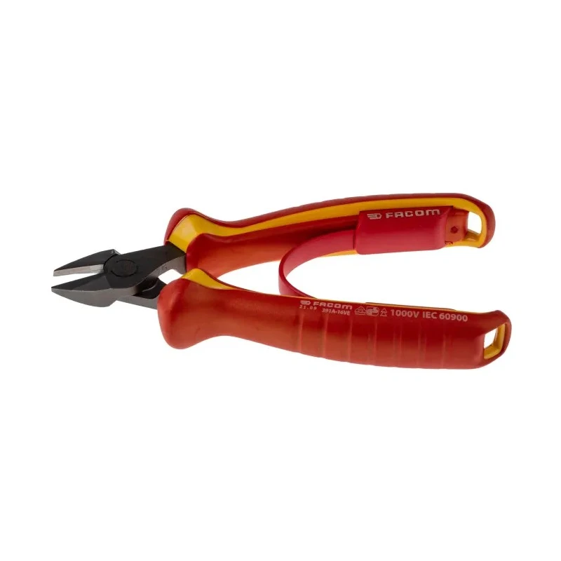 Facom 1000V Approved Semi-Flush ESD Safe Cable Cutter Diagonal Cutter 3.5mm Cutting Capacity 165mm Length 391A.16VE