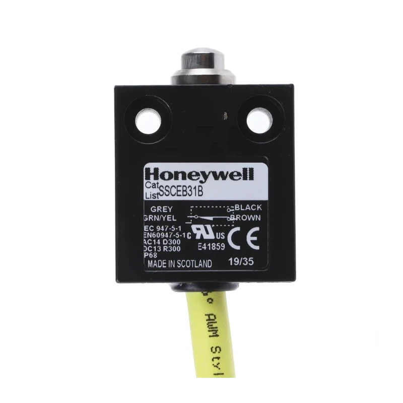 Honeywell Technologies SSCE Series Plunger Limit Switch, SPDT, IP68, Die Cast Zinc Housing, 600V AC, 6A SSCEB31B