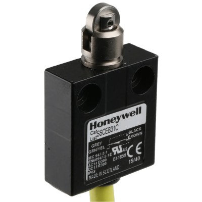 Honeywell Technologies SSCE Series Plunger Limit Switch, SPDT Contact, IP68, Die Cast Zinc Housing, 600V AC, 6A SSCEB31C