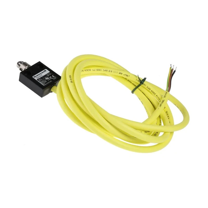 Honeywell Technologies SSCE Series Plunger Limit Switch, SPDT Contact, IP68, Die Cast Zinc Housing, 600V AC, 6A SSCEB31C