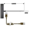 RS PRO Type T Cork Screw Penetration Temperature Probe 150 mm Length 6 mm Diameter 250°C Max 342-9195