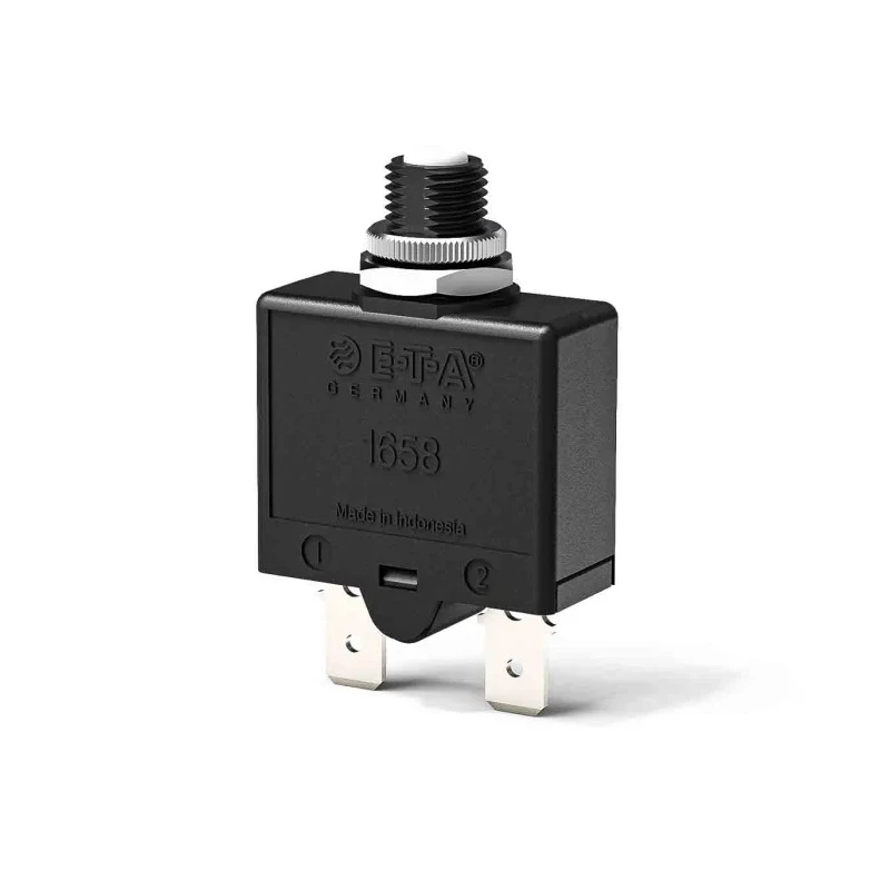 ETA Thermal Overcurrent Circuit Breaker 1658 Series 16A Current Rating 1-Pole Panel Mount 250V AC 28V DC 1658-G21-02-P10-16A