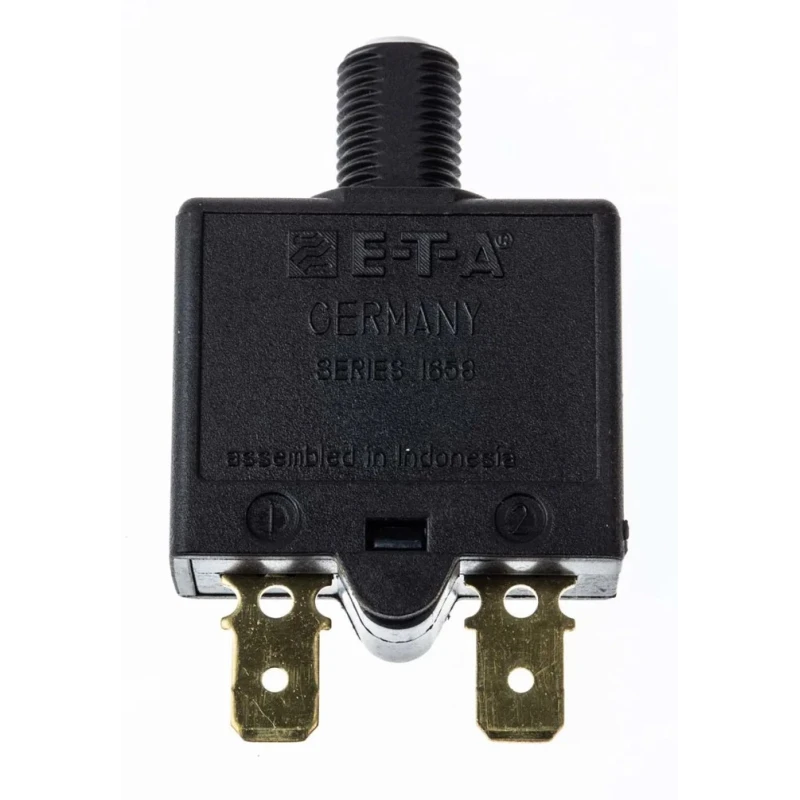 ETA Thermal Overcurrent Circuit Breaker 1658 Series 16A Current Rating 1-Pole Panel Mount 250V AC 28V DC 1658-G21-02-P10-16A