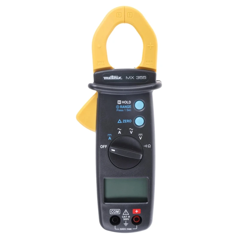 Metrix MX0355Z AC/DC Clamp Meter 400 A Current, 600 V AC/DC Voltage, True RMS, CAT II & CAT III Safety MX0355Z