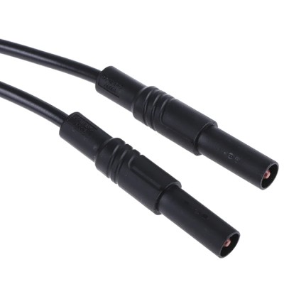 Hirschmann Test & Measurement Connector Test Lead 32A, 1000 V AC, 1000 V DC, Black, 2 m Lead Length 934077100