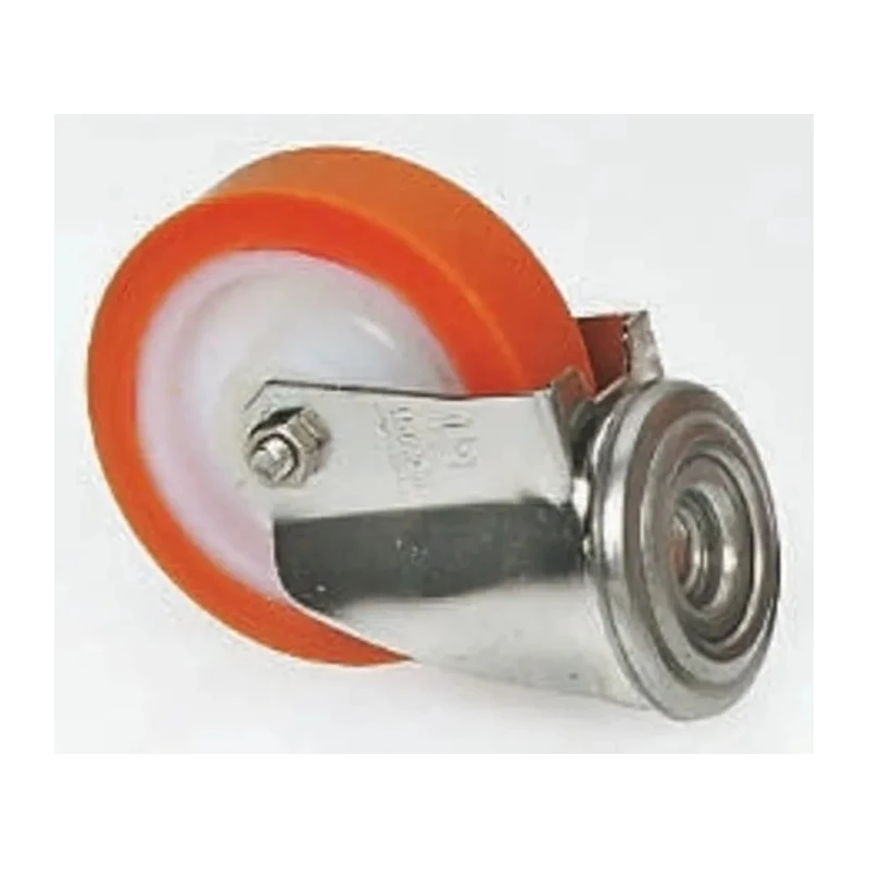 LAG Stainless Steel Swivel Castor with Polyurethane Wheel 150 mm Diameter 250 kg Load Capacity 19211 HC