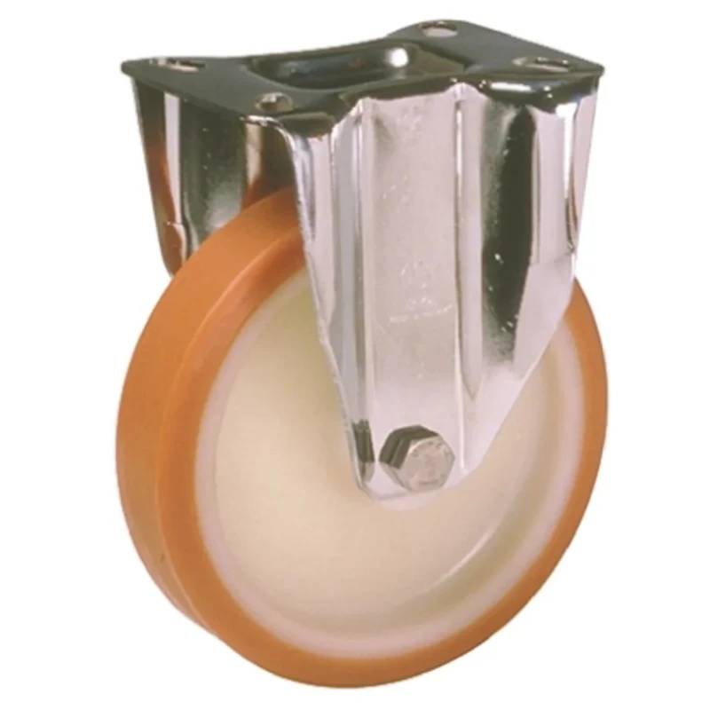 LAG Fixed Castor 250 kg Capacity Stainless Steel Frame Polyurethane Wheel 150 mm 19161