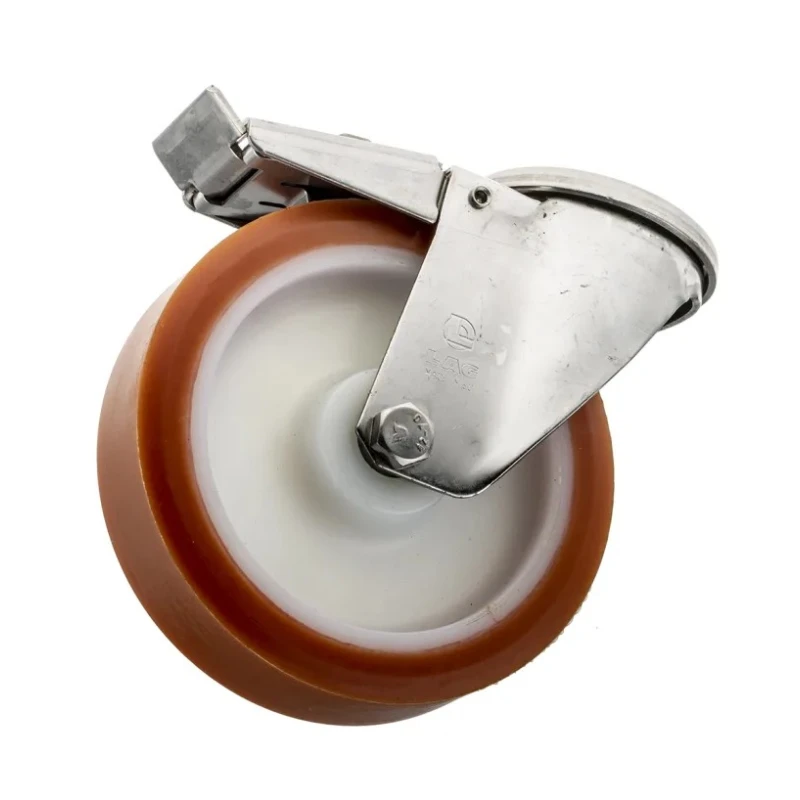 LAG Swivel Castor Stainless Steel Frame with Polyurethane Wheel 150 mm Diameter 250 kg Capacity 19211 FR HC