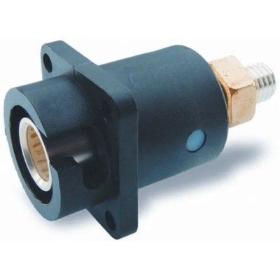 ITT Cannon Veam Snaplock IP67 Black Panel Mount 1P Straight Female Mains Connector 250A 1kV 