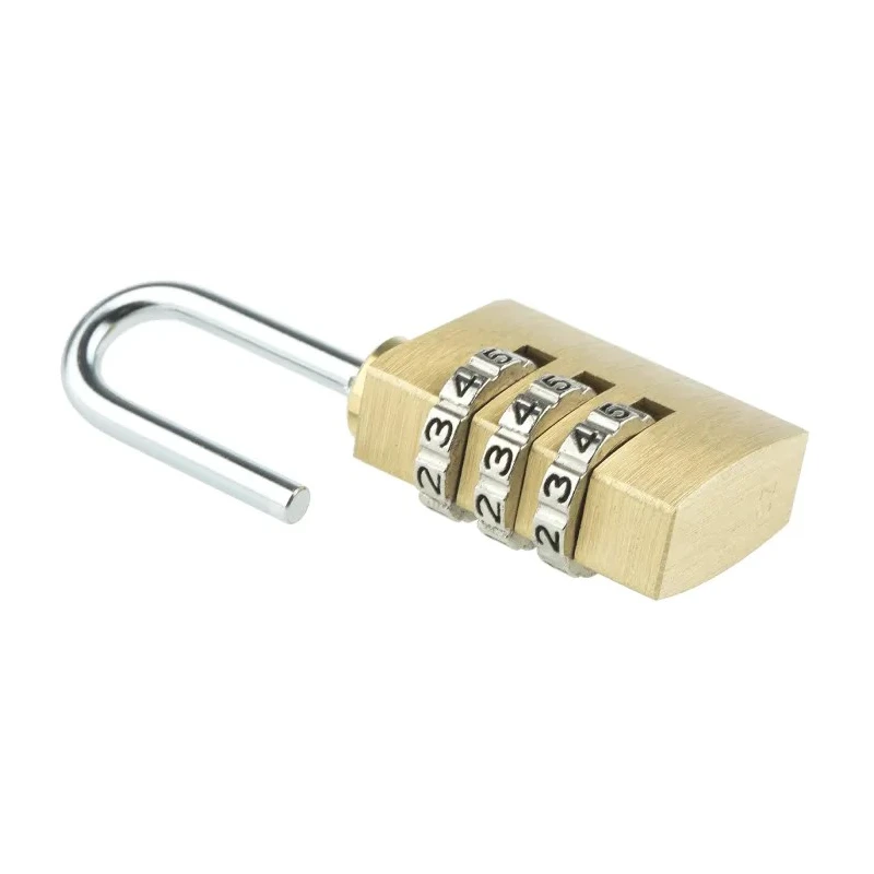 ABUS Combination Padlock Steel Brass Weatherproof, 3 mm Shackle Diameter, 22 mm Shackle Length, 20 mm Body Width XR0165 20