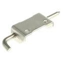 Pinet Raw Stainless Steel Concealed Hinge with Spring Loaded Pin, Bolt-On Fixing, 82 mm x 21 mm x 2.8 mm 12-A-3862