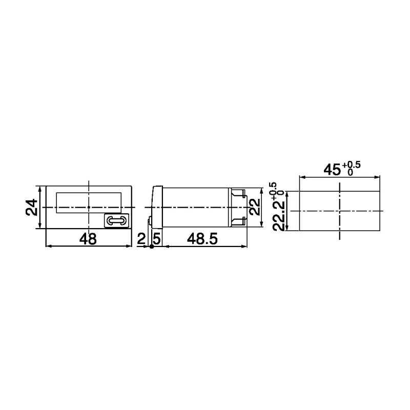 Omron Industrial Automation Digital 7-Digit Counter Manual Reset with 8.6 mm Digit Height H7ET-NV