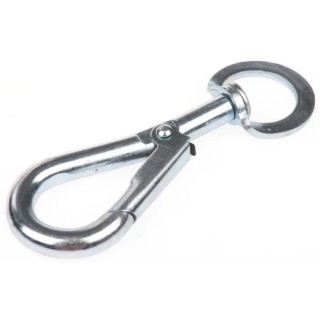RS PRO Zinc Plated Steel Swivel Spring Hook Model 470-765 with 5.8 mm Link Diameter, 75 mm Length