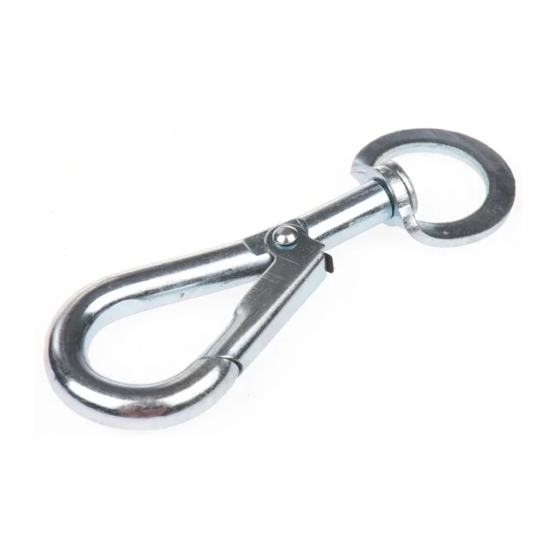 RS PRO Zinc Plated Steel Swivel Spring Hook Model 470-765 with 5.8 mm Link Diameter, 75 mm Length