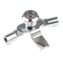 Steinbach & Vollman Zinc Three Point Lock, 14 mm Panel-to-Tongue Depth, 20.2 x 20.2 mm Cutout, Key Unlock 348-7078