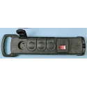 Legrand 4 Socket Type E Trailing Socket, 250V AC, 16A, Switchable, Black, Model 0 505 52