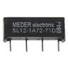 Meder Reed Relay Fully Sealed SPNO Relay 5 x 106 Electrical Life Contact Material Rhodium Switching Voltage SIL12-1A72-71D