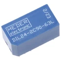 Meder Reed Relay , DPCO DIL, Sealed with PU Resin, Contact Material Rhodium, Operating Temperature -20 to DIL24-2C90-63L