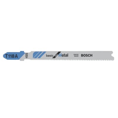 Bosch Jigsaw Blade 24 Teeth Per Inch for Non-Ferrous and Ferrous Sheet Metal, High-Speed Steel, 92 mm 2608631507