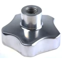 RS PRO Silver Aluminium Multiple Lobes Clamping Knob, Threaded Hole, 60 mm Diameter, M12 Thread Length 32mm 478-412