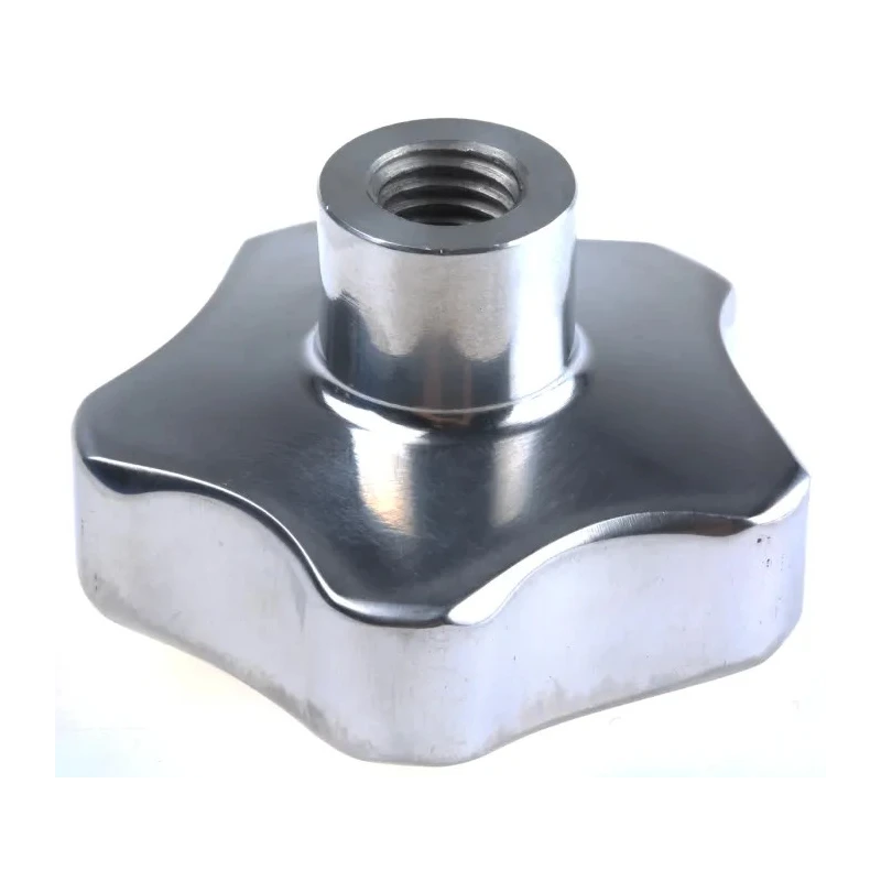 RS PRO Silver Aluminium Multiple Lobes Clamping Knob, Threaded Hole, 60 mm Diameter, M12 Thread Length 32mm 478-412