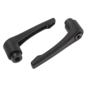 RS PRO Steel Clamping Lever Female Thread M8 x 12 mm Fibreglass Reinforced Nylon Handle Black 83mm 478-349
