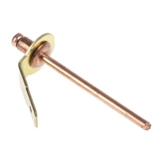 POP Copper Coated Plain Steel Earth Tab Rivet 5.3 mm Length 4 mm Diameter PMC 46/01
