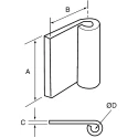 Pinet Stainless Steel Flag Hinge with Lift Off Pin, 80 mm x 40 mm x 3 mm 347-8399
