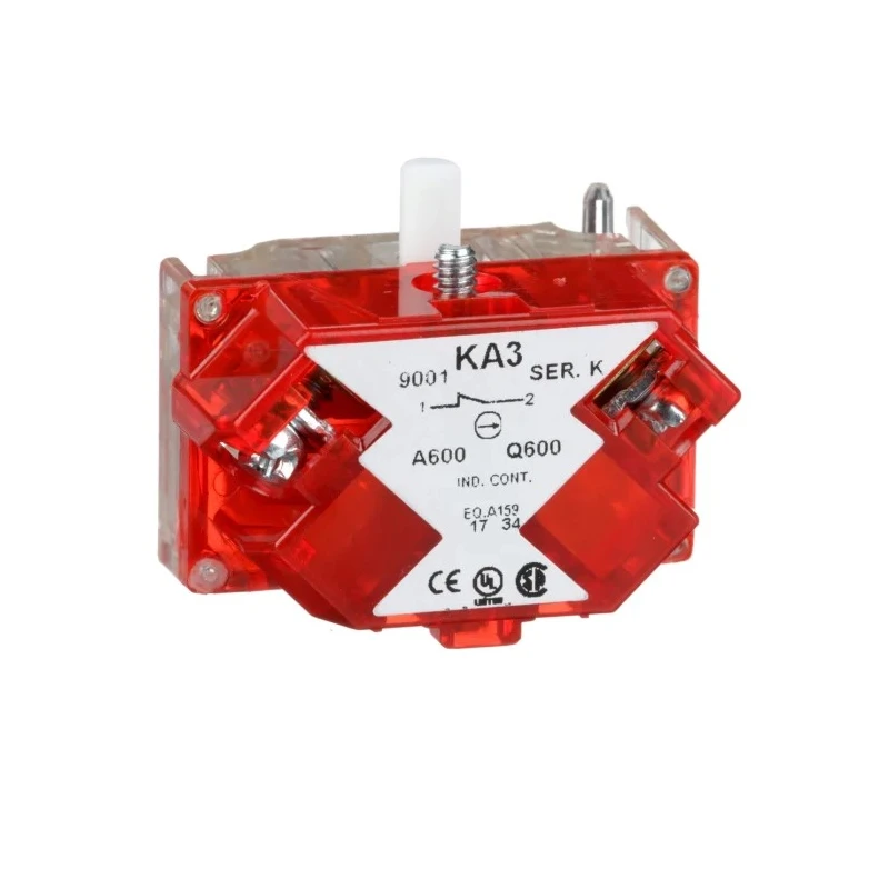 Schneider Electric Harmony Series Push Button Contact Block 0V, 600V, 10A, 1 NC, Screw Clamp Terminal 9001KA3