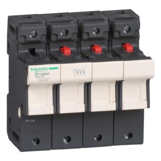 Schneider Electric 50A Rail Mount Fuse Holder for 14 mm x 51 mm, 3-Pole, 690V ac DF143NC