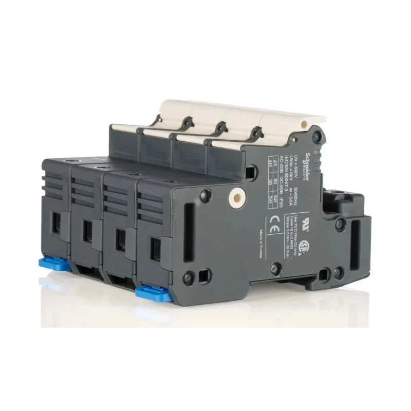 Schneider Electric 50A Rail Mount Fuse Holder for 14 mm x 51 mm, 3-Pole, 690V ac DF143NC